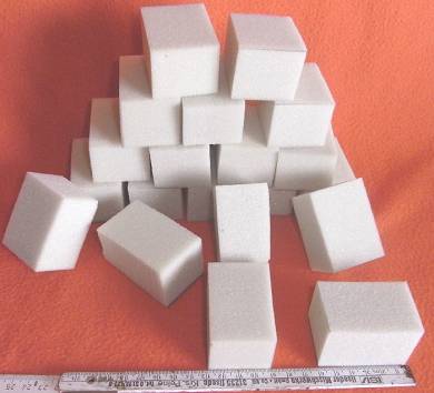 20x Schwamm, Schwämmchen ca. 35x40x60mm, Reinigung, Lederpflege, Farbauftrag