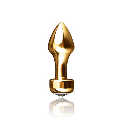 Luxuriser Miniplug aus Aluminum mit Strassstein - gold