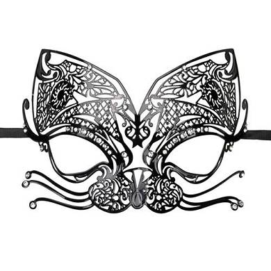 EasyToys ? Durchbrochene venezianische Maske in Schwarz