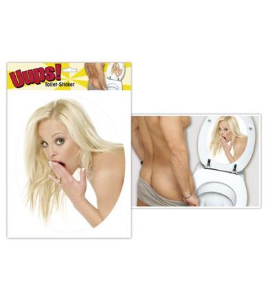 Toiletten-Deckel Sticker Uups