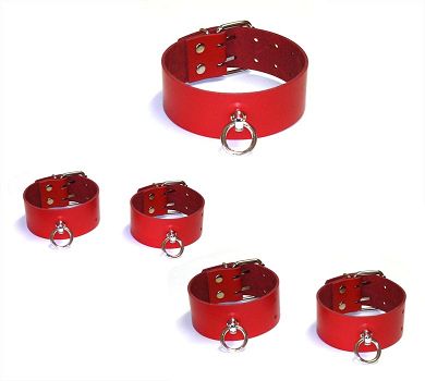 Bondage - Set SIMPLE - breit ROT