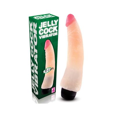 T4L Jelly Cock Vibrator, 18 x 4 cm