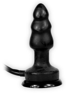 12,5 x 3,8 cm - The Knight - Pumpplug mit Vibration schwarz