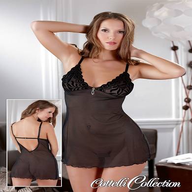 Kleid mit Strassverzierung am Dcollete