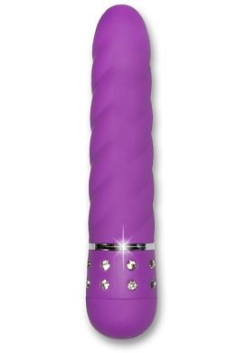 12,5 x 2,5 cm Vibrator Shots Toys Diamond Twist purple