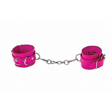 Handfesseln aus Leder in Pink