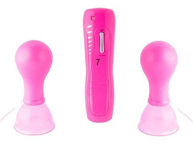Nippel Sauger in Rosa - Brust Pumpe mit Fernbedienung und 7 Vibrationsstufen für die 
