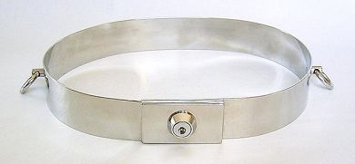 Edelstahl Fesselgrtel mit Befestigungsringe - 3,5 cm Breite