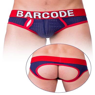 Barcode Mesh backless Sixty 7 - navy/red