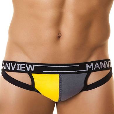 ManView Campus Class Joker Jockstrap Underwear Yellow/Gray