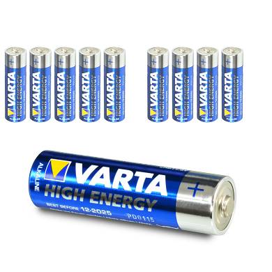 10x Varta AA High Energy Mignon LR06 Batterie - 2850mAh 1,5V Alkaline - 10 Stück