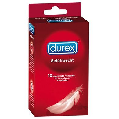 Durex Gefhlsecht 10 hauchzarte Kondome fr intensives Empfinden