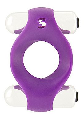 Shots Toys Vibrating Endless Cockring - Double Power purple