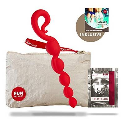 Fun Factory BENDYBEADS rot Silikon Analkette für Anfänger (Set inkl. tollen Zube