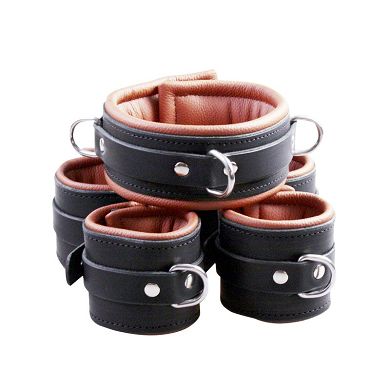 Fessel-Set Basic, schwarz/rot