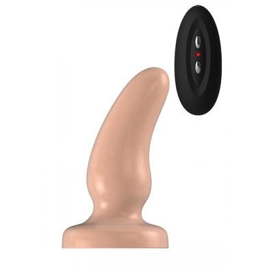 13 x 4,4 cm Buttplug Bottomline Curve flesh vibrating