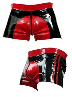 Latex-Short Saddle red