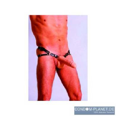 R?EL Mann Prothese 22cm m. Leder-Harness