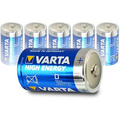 6x VARTA HIGH ENERGY LR20 Batterie 4920 Mono D Alkali 1,5V MN1300 6 Stk