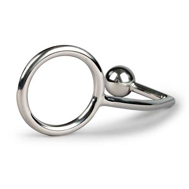 Metall Cockring mit Anal plug