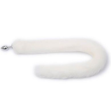 8 x 3,4 cm Fox Tail Plug white - mit 75 cm Schwanz