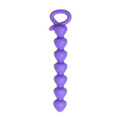 Analkette mit 7 Perlen in Violett