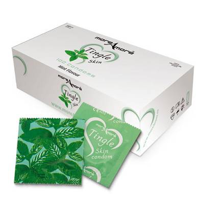MoreAmore Tingle Skin Mint Kondome – 100 Stck