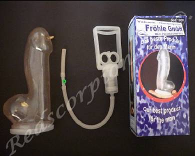 Fröhle Prostata set Hoden Kondom glasklar Penis Pumpe Erektion Erection Libido