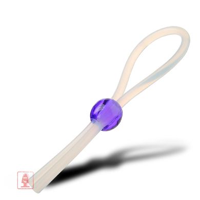 Wei/transparente Penisfessel mit Kugel