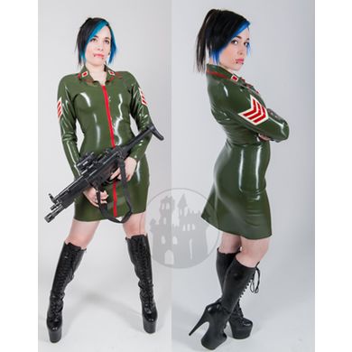 Latex Militarykleid