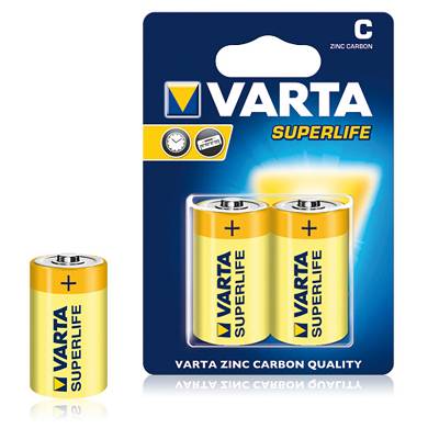 20x Varta SuperLife Baby C MN1400 R14 LR14 1,5V Zink-Kohle Batterie Typ 2014