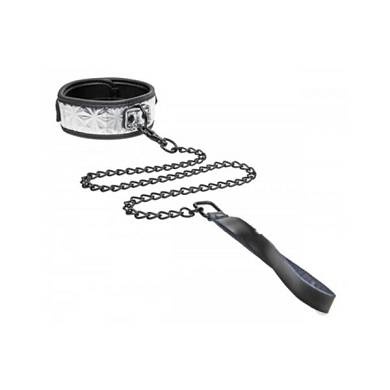 Halsband mit Gurt in Silber