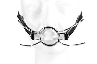 Mundknebel mit O - Ring - Leder befestigung an Ring - Spidergag Spider Gag aus Leder verst