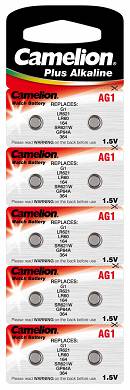 10x Knopfzelle Uhrenbatterie AG1-LR621-SR621-364-621