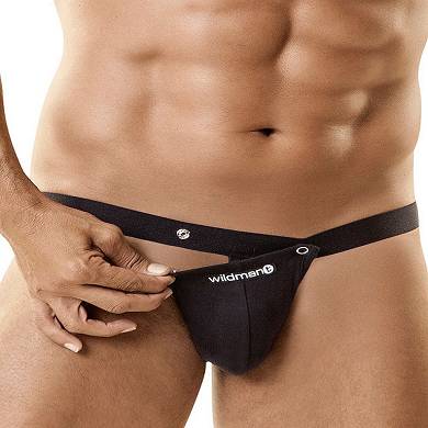 WildmanT Ball Lifter Protruder Jockstrap Underwear Black