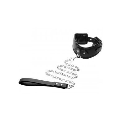 STRICT - Padded Locking Posture Collar with Leash - Halsfesselset