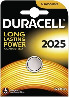 4 x Duracell Lithium DL2025 CR2025 , 4 x 1er Blister, bis 2023