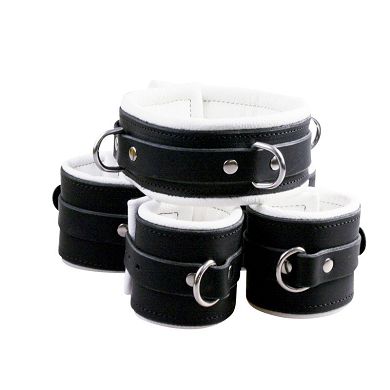 Fessel-Set Basic, schwarz/wei?