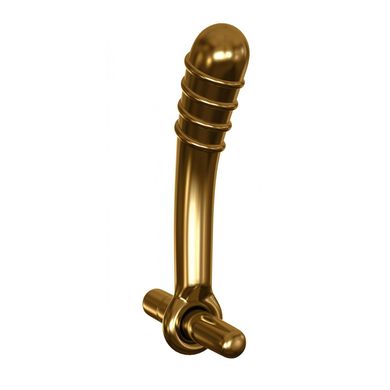 Glasdildo goldenes Eis am Stiel 18 x 3 cm