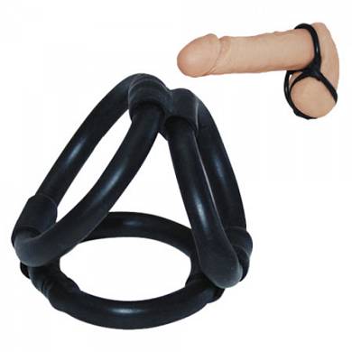 TriRing - Cockcage - in Schwarz