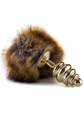 7 x 3 cm Extra Feel Bunny Tail Buttplug gold