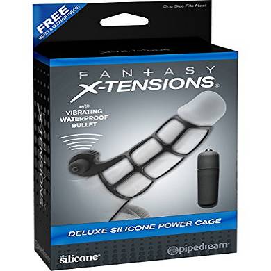 Fantasy X-Tensions by Pipedream PD4142-23 Deluxe Silicone Power Cock Cage - mit Vibration
