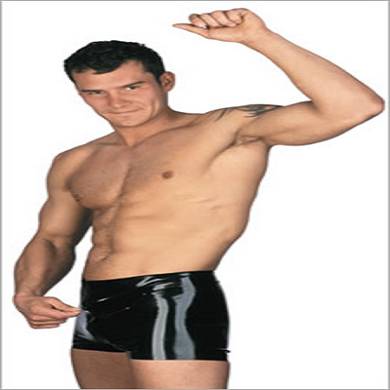 Latex Short mit Reiverschluss im Schritt