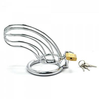 Keuschheitskfig aus Metall -  5 cm - in Silber