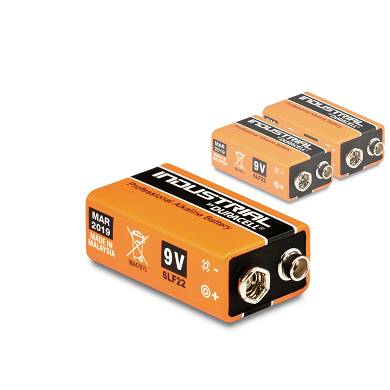 3 x Duracell 9V Block Industrial Batterie 6LR61 MN1604 E-Block Alkaline 3 Stück