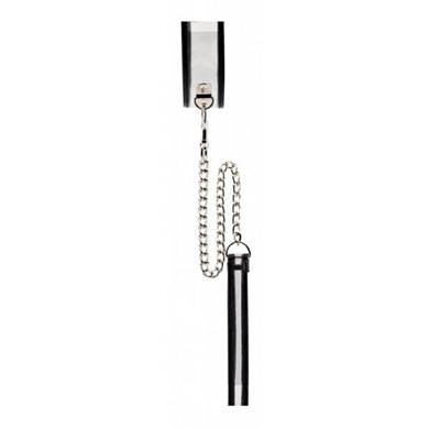 Schwarz-transparentes Halsband mit Kette