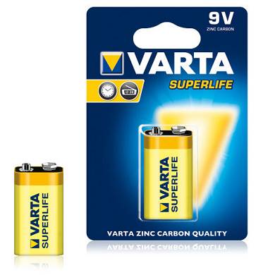 4 x Varta SuperLife 9V-E-Block-Batterie MN1604 6F22 6LR61 Zink-Kohle Typ 2022
