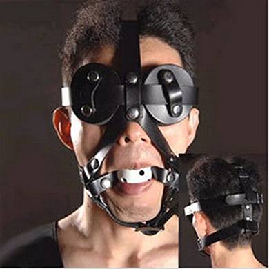 LKOUS Harness-Typ Goggles Gag Blindfold