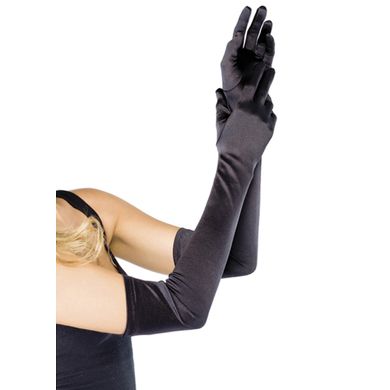Leg Avenue Satin-Handschuhe lang schwarz Gr.S-L