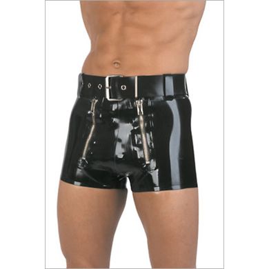Latex Shortjeans - mit 2 Frontreiverschlssen